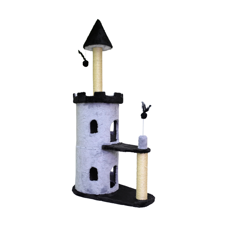 Brinquedo Arranhador São Pet Castle para Gatos Cinza