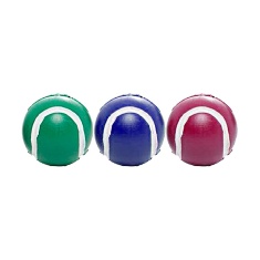 Brinquedo LCM Cat Bola Mini Tênis para Gatos 3 Unidades - Cores Sortidas