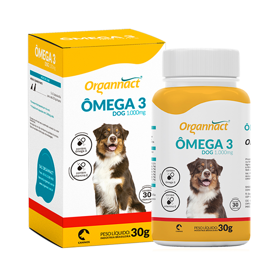 Ômega 3 Dog de 1000 mg suporte nutricional para cães Petz
