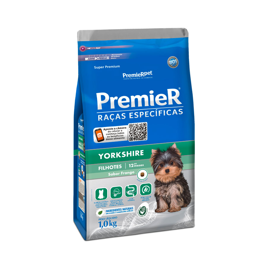 Ração Premier Raças Específicas Yorkshire para Cães Filhotes - 1Kg Menor preço em Ração Premier Raças Específicas Yorkshire para Cães Filhotes - 1Kg
