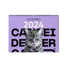 Calendário de Parede 2024 Cansei De Ser Gato